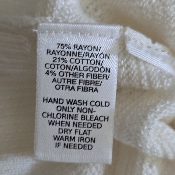 LOFT White Textured Knit Sweater - Picture 6 of 6